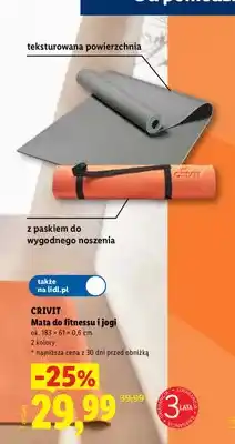 Lidl Mata do fitnessu i jogi CRIVIT oferta