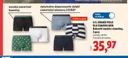 Lidl Bokserki męskie z bawełną U.S. Grand Polo 3-pak oferta
