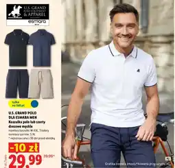 Lidl Koszulka polo męska U.S. Grand Polo Esmara Men oferta