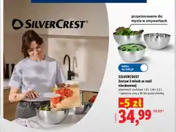 Lidl Zestaw 3 misek ze stali nierdzewnej Silvercrest oferta
