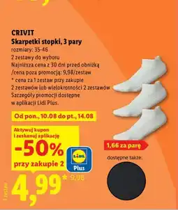 Lidl Skarpetki stopki 3-pak CRIVIT oferta