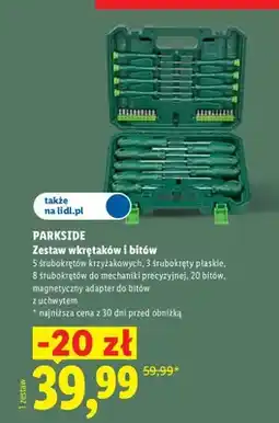Lidl Zestaw wkrętaków i bitów Parkside oferta