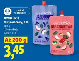 Lidl Mus owocowy Owolovo XXL Rabarbarowo oferta