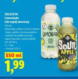 Lidl Lemoniada o smaku jabłko-cytryna-cukinia-mięta Solevita oferta