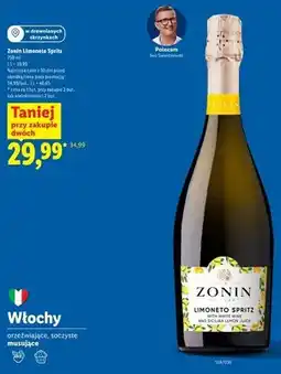 Lidl Wino musujące Zonin Limoneto Spritz oferta