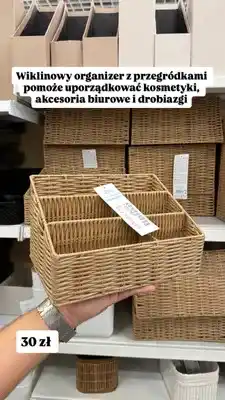 Pepco Wiklinowy organizer z przegródkami Pepco Home oferta
