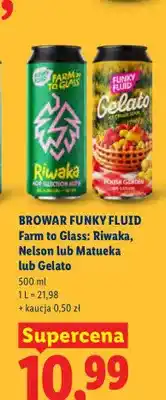 Lidl Piwo Browar Funky Fluid Farm to Glass Matueka oferta