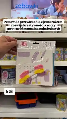 Pepco Zestaw do przewlekania z jednorożcem Art & Paper oferta