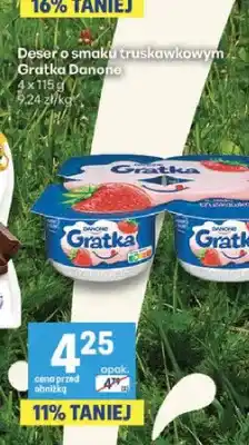 Delikatesy Centrum Deser o smaku truskawkowym Gratka Danone 4-pak oferta