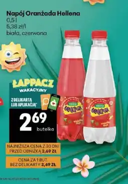 Delikatesy Centrum Napój Oranżada Hellena czerwona oferta