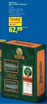Lidl Likier Jägermeister w zestawie z kieliszkami oferta