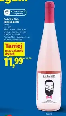 Lidl Wino różowe Festa Rija Vinho Regional Lisboa oferta