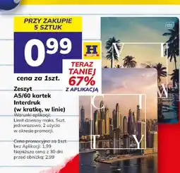 Hitpol Zeszyt A5/60 kartek Interdruk w kratkę oferta