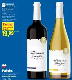 Lidl Wino owocowe słodkie Winiarnia Zamojska Czarna Porzeczka oferta