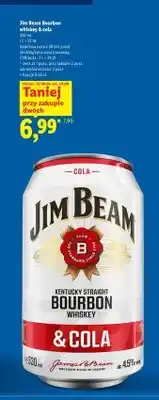 Lidl Drink Jim Beam Bourbon Whiskey & Cola oferta