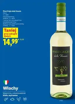 Lidl Wino białe wytrawne Pinot Grigio delle Venezie oferta