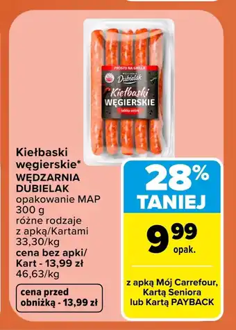 Carrefour Kiełbaski Wędzarnia Dubielak oferta