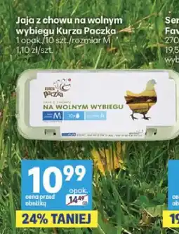Delikatesy Centrum Jaja z chowu na wolnym wybiegu Kurza Paczka rozmiar M oferta