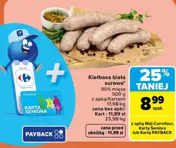 Carrefour Kiełbasa biała Carrefour oferta
