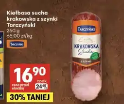 Delikatesy Centrum Kiełbasa sucha krakowska z szynki Tarczyński oferta