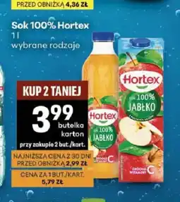 Delikatesy Centrum Sok 100% Jabłko Hortex oferta