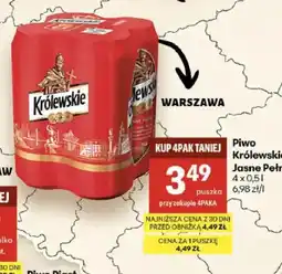 Delikatesy Centrum Piwo Królewskie Jasne Pełne 4-pak oferta