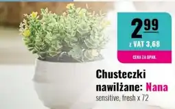 Eurocash Chusteczki nawilżane: Nana sensitive, fresh oferta