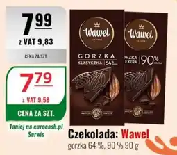 Eurocash Czekolada: Wawel gorzka 64 %, 90 % oferta
