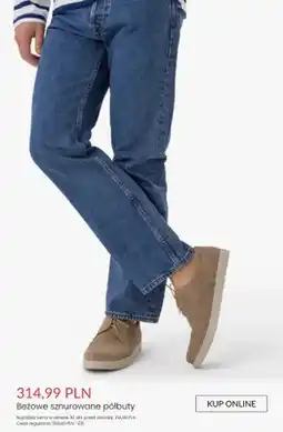 Ryłko Półbuty beżowe sznurowane oferta
