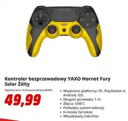Media Markt Kontroler bezprzewodowy YAXO Hornet Fury Solar Żółty oferta