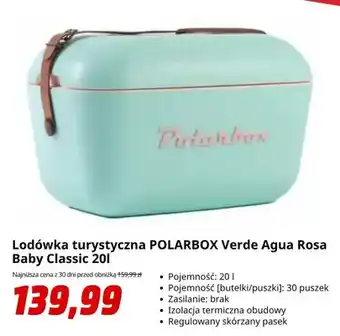 Lodówka turystyczna POLARBOX Verde Agua Rosa Baby Classic