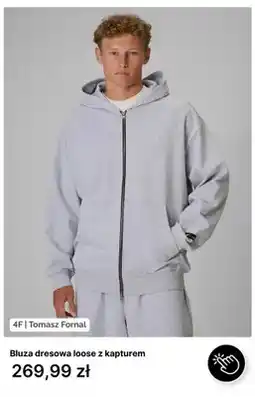 4F Bluza dresowa loose z kapturem 4F oferta