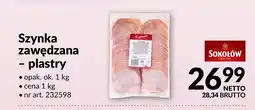 Makro Szynka zawędzana - plastry Sokołów oferta