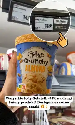 Lidl Lody Gelatelli Crunchy Almond oferta