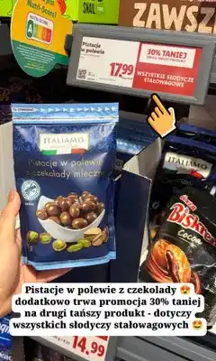 Lidl Pistacje w polewie z czekolady mlecznej Italiamo oferta
