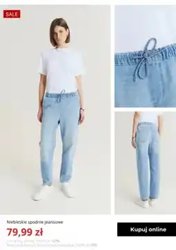 Greenpoint Spodnie jeansowe niebieskie Greenpoint oferta