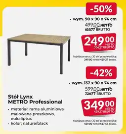 Makro Stół Lynx METRO Professional 90x90x74 cm oferta