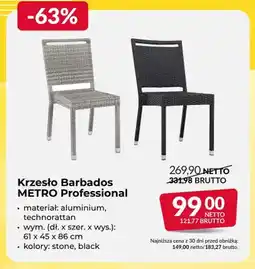 Makro Krzesło Barbados METRO Professional oferta