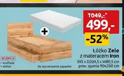 Black Red White Łóżko Zele z materacem Iron Black Red White oferta