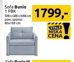 Black Red White Sofa Bunio 1 FBK oferta