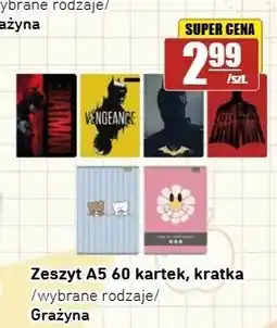API MARKET Zeszyt A5 60 kartek kratka oferta