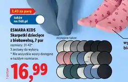 Lidl Skarpetki dziecięce Esmara oferta