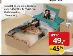 Black Red White Komplet pościeli młodzieżowej 140x200 + 1x70x80 cm oferta