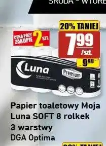 API MARKET Papier toaletowy Moja Luna SOFT 8-pak 3 warstwy DGA Optima oferta