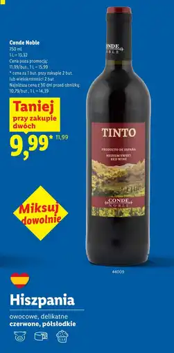Lidl Wino Conde Noble oferta
