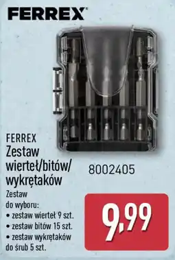 ALDI FERREX Zestaw wiertel/bitów/wykrętaków oferta