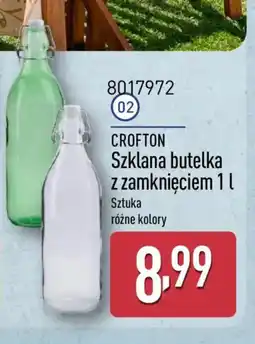 ALDI Crofton Szkłana butelka z zamknięciem oferta