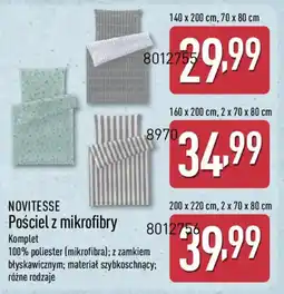 ALDI Pościel z mikrofibry NOVITESSE oferta