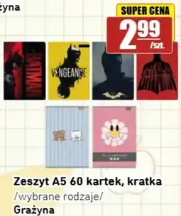 API MARKET Zeszyt A5 60 kartek, kratka /wybrane rodzaje/ Grażyna oferta