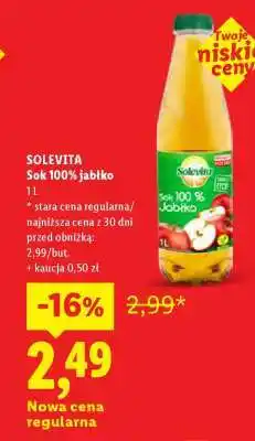 Lidl Solevita Sok 100% Jabłko oferta